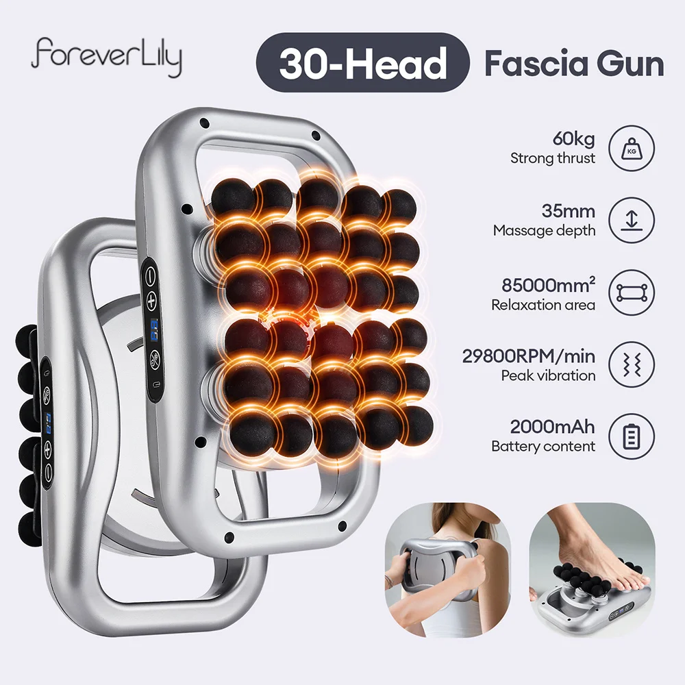 22-Head Fascia Gun High-Frequency Vibration Body Massage Gun Back and Waist Massager Massager Neck Shoulder Massager masajeador 22-Head Fascia Gun High-Frequency Vibration Body Massage Gun Back and Waist Massager Massager Neck Shoulder Massager masajeador