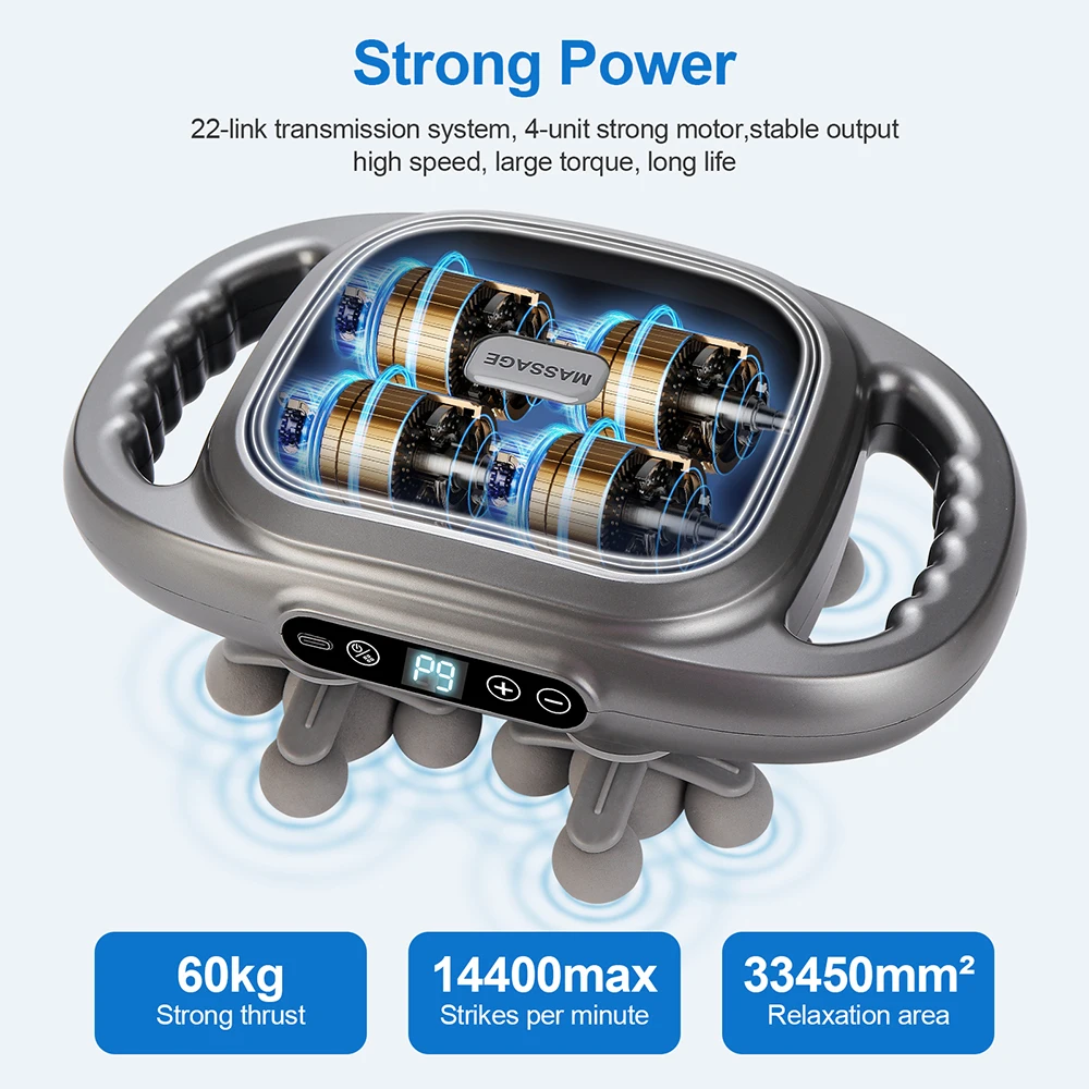 22-Head Fascia Gun High-Frequency Vibration Body Massage Gun Back and Waist Massager Massager Neck Shoulder Massager masajeador 22-Head Fascia Gun High-Frequency Vibration Body Massage Gun Back and Waist Massager Massager Neck Shoulder Massager masajeador