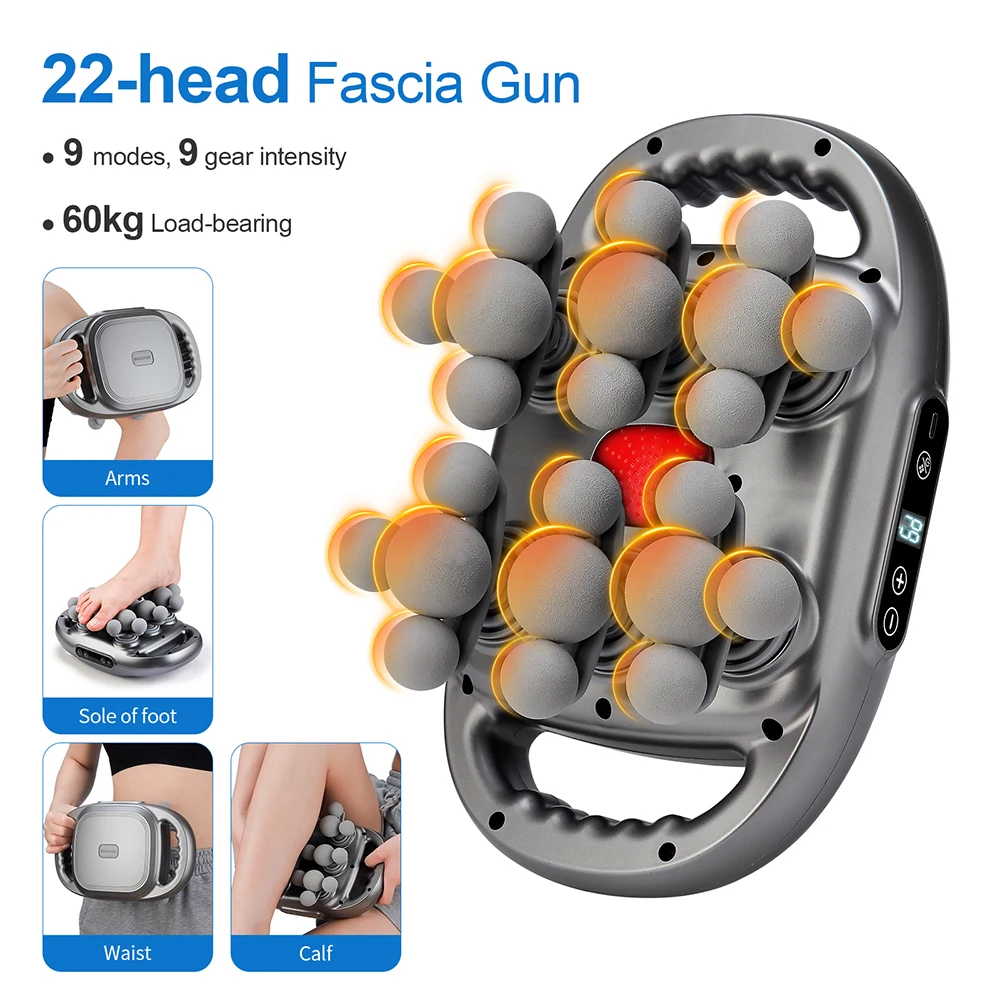 22-Head Fascia Gun High-Frequency Vibration Body Massage Gun Back and Waist Massager Massager Neck Shoulder Massager masajeador 22-Head Fascia Gun High-Frequency Vibration Body Massage Gun Back and Waist Massager Massager Neck Shoulder Massager masajeador