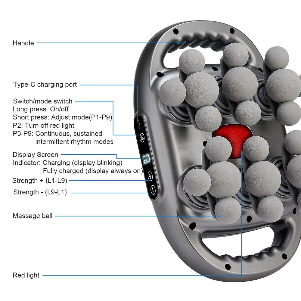 22-Head Fascia Gun High-Frequency Vibration Body Massage Gun Back and Waist Massager Massager Neck Shoulder Massager masajeador 22-Head Fascia Gun High-Frequency Vibration Body Massage Gun Back and Waist Massager Massager Neck Shoulder Massager masajeador