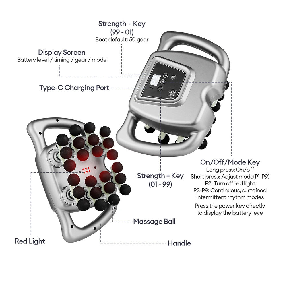 22-Head Fascia Gun High-Frequency Vibration Body Massage Gun Back and Waist Massager Massager Neck Shoulder Massager masajeador 22-Head Fascia Gun High-Frequency Vibration Body Massage Gun Back and Waist Massager Massager Neck Shoulder Massager masajeador