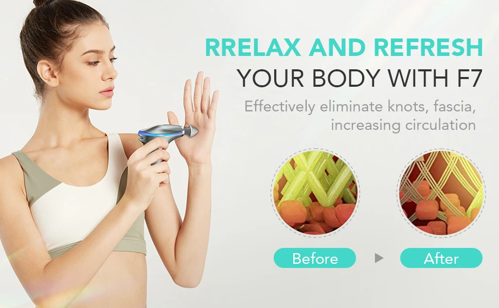 SKG F7-E Massage Gun with Heat, Professional Massage Gun Deep Tissue Handheld Muscle Massager for Athlete Post-Sport Pain Relief SKG F7-E Massage Gun with Heat, Professional Massage Gun Deep Tissue Handheld Muscle Massager for Athlete Post-Sport Pain Relief