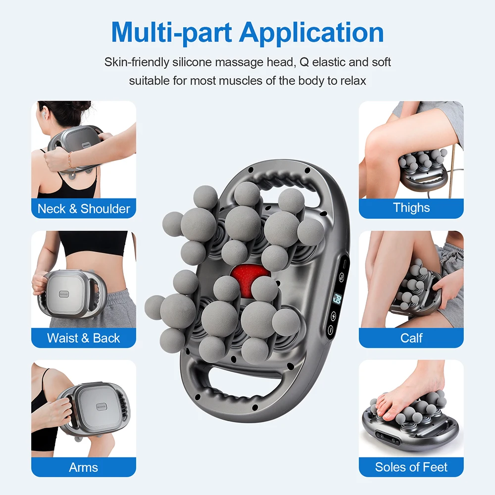 22-Head Fascia Gun High-Frequency Vibration Body Massage Gun Back and Waist Massager Neck Shoulder Massager Muscle masajeador 22-Head Fascia Gun High-Frequency Vibration Body Massage Gun Back and Waist Massager Neck Shoulder Massager Muscle masajeador