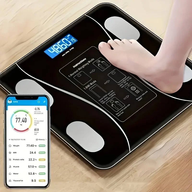 Intelligent Digital Body Scale With Backlit LED Display Screen,Weighing Up To 400 Pounds,Ideal for Weight Management & Fitness Intelligent Digital Body Scale With Backlit LED Display Screen,Weighing Up To 400 Pounds,Ideal for Weight Management & Fitness