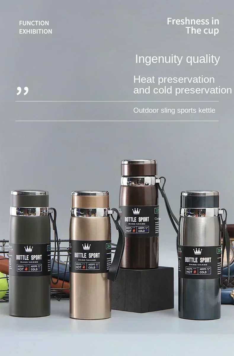 1L Thermal Water Bottle Keep Cold and Hot Water Bottle Thermos for Coffee Tea Vacuum Flasks Stainless Steel Thermos Bottle 1L Thermal Water Bottle Keep Cold and Hot Water Bottle Thermos for Coffee Tea Vacuum Flasks Stainless Steel Thermos Bottle