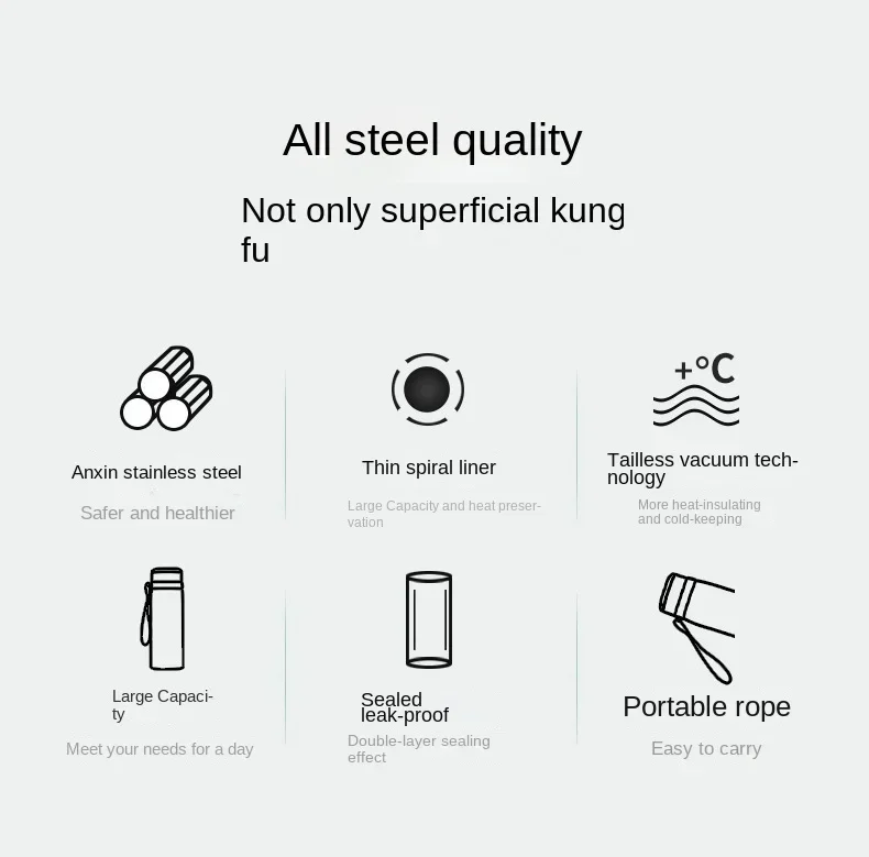 1L Thermal Water Bottle Keep Cold and Hot Water Bottle Thermos for Coffee Tea Vacuum Flasks Stainless Steel Thermos Bottle 1L Thermal Water Bottle Keep Cold and Hot Water Bottle Thermos for Coffee Tea Vacuum Flasks Stainless Steel Thermos Bottle