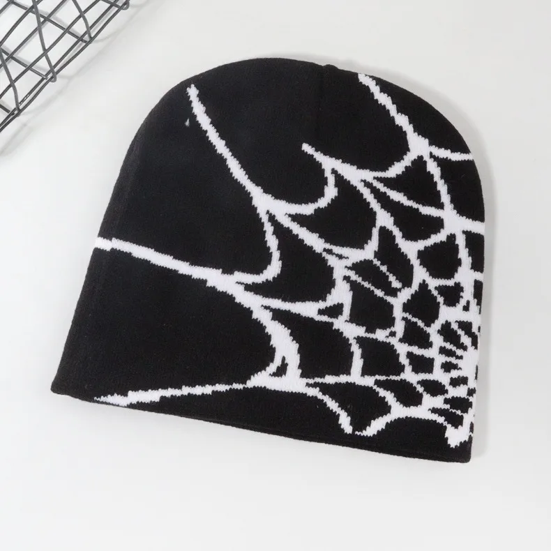 Knitting Spider Web Design Hat Skullies Beanies for Men Women Pullover Pile Cap Y2k Goth Warm Beanie Hats New Hip-hop Street Cap Knitting Spider Web Design Hat Skullies Beanies for Men Women Pullover Pile Cap Y2k Goth Warm Beanie Hats New Hip-hop Street Cap