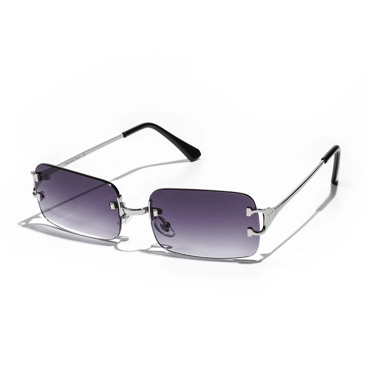 Ruiao 2025 rimless sunglasses UV400 fashion square metal glasses for men women designer man's brand sun shades for outdoor Ruiao 2025 rimless sunglasses UV400 fashion square metal glasses for men women designer man's brand sun shades for outdoor