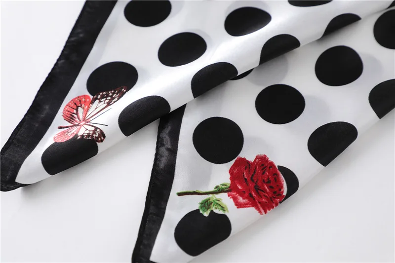 2024 Korean Fashion Dot Butterfly 60x60cm Square Scarf Silk Chiffon Girl Kerchief Wristband Luxury Bandana Women Headscarf Hijab 2024 Korean Fashion Dot Butterfly 60x60cm Square Scarf Silk Chiffon Girl Kerchief Wristband Luxury Bandana Women Headscarf Hijab