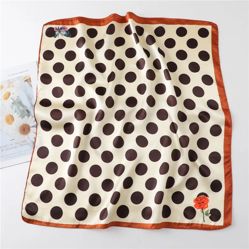 2024 Korean Fashion Dot Butterfly 60x60cm Square Scarf Silk Chiffon Girl Kerchief Wristband Luxury Bandana Women Headscarf Hijab 2024 Korean Fashion Dot Butterfly 60x60cm Square Scarf Silk Chiffon Girl Kerchief Wristband Luxury Bandana Women Headscarf Hijab