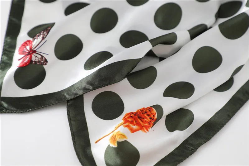 2024 Korean Fashion Dot Butterfly 60x60cm Square Scarf Silk Chiffon Girl Kerchief Wristband Luxury Bandana Women Headscarf Hijab 2024 Korean Fashion Dot Butterfly 60x60cm Square Scarf Silk Chiffon Girl Kerchief Wristband Luxury Bandana Women Headscarf Hijab