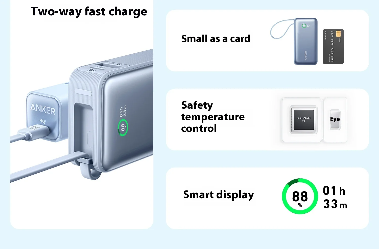 Anker 2025 New Built-In Cable Power Bank Fast Charging Large Capacity Mobile Power Bank Compact And Portable Can Be Used On Airp Anker 2025 New Built-In Cable Power Bank Fast Charging Large Capacity Mobile Power Bank Compact And Portable Can Be Used On Airp