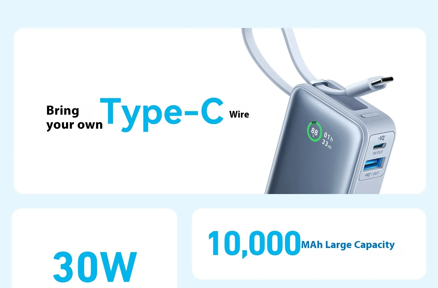 Anker 2025 New Built-In Cable Power Bank Fast Charging Large Capacity Mobile Power Bank Compact And Portable Can Be Used On Airp Anker 2025 New Built-In Cable Power Bank Fast Charging Large Capacity Mobile Power Bank Compact And Portable Can Be Used On Airp