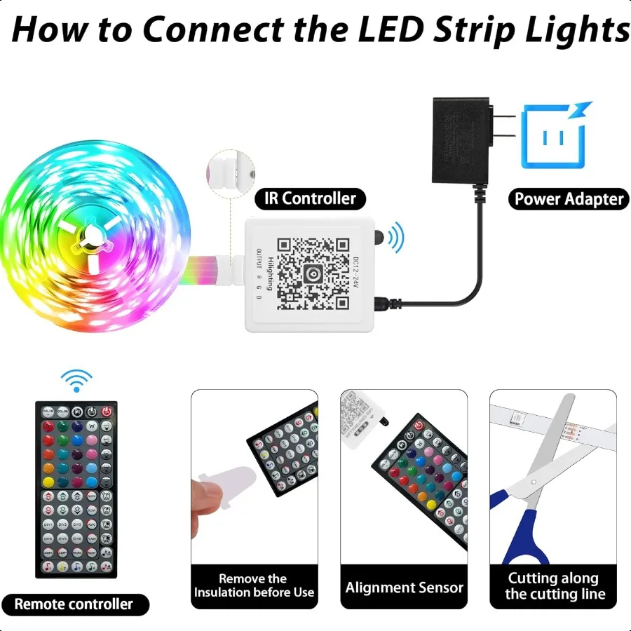 Led Lights for Bedroom 50FT RGB Led Strip Lights Color Changing Indoor Music Sync Led Light Strip with Remote and App Control D Led Lights for Bedroom 50FT RGB Led Strip Lights Color Changing Indoor Music Sync Led Light Strip with Remote and App Control D
