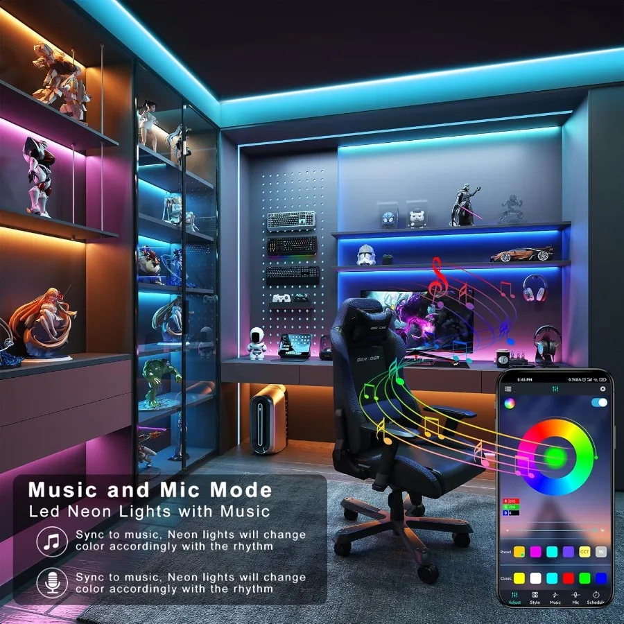 Led Lights for Bedroom 50FT RGB Led Strip Lights Color Changing Indoor Music Sync Led Light Strip with Remote and App Control D Led Lights for Bedroom 50FT RGB Led Strip Lights Color Changing Indoor Music Sync Led Light Strip with Remote and App Control D