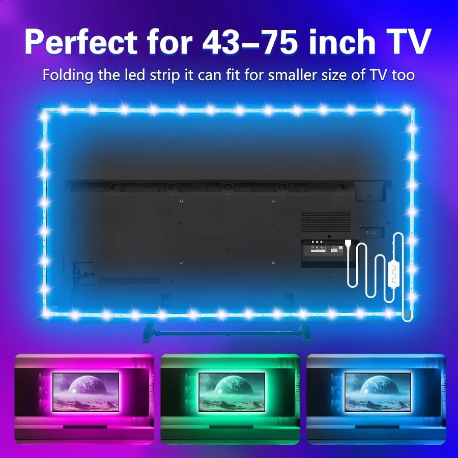 16.4ft Smart LED Strip Lights WiFi LED Lights Strip Work with Alexa and Google Assistant RGB 16 Million Colors with App Control 16.4ft Smart LED Strip Lights WiFi LED Lights Strip Work with Alexa and Google Assistant RGB 16 Million Colors with App Control