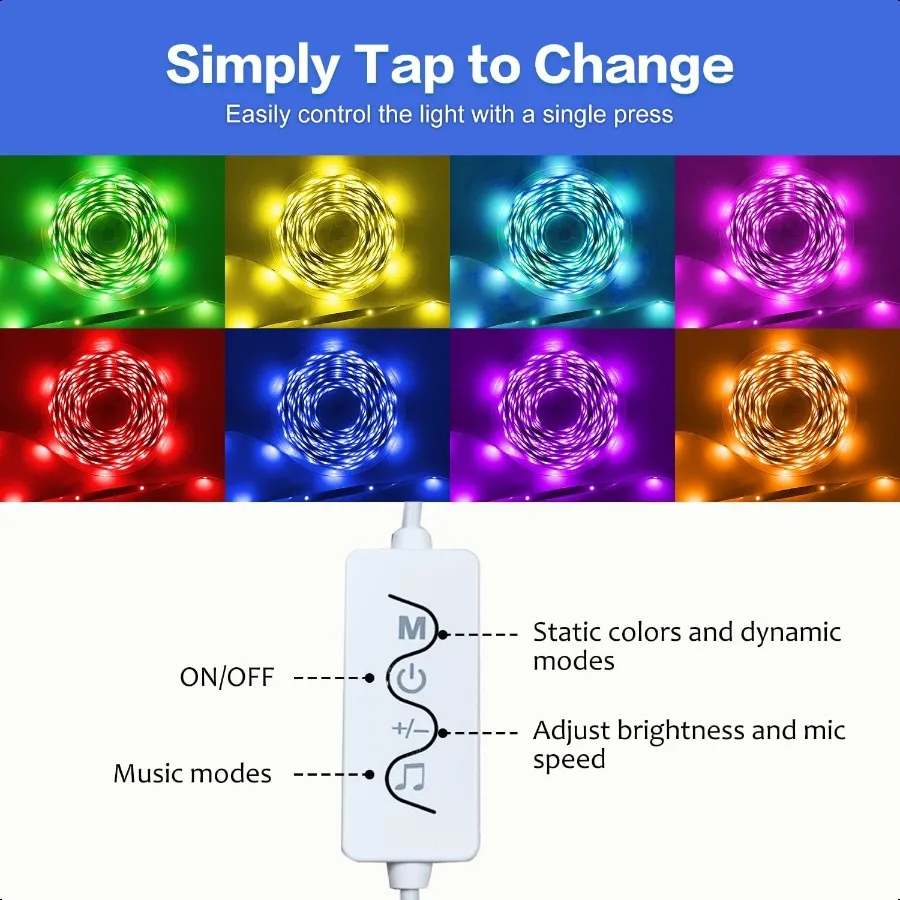 16.4ft Smart LED Strip Lights WiFi LED Lights Strip Work with Alexa and Google Assistant RGB 16 Million Colors with App Control 16.4ft Smart LED Strip Lights WiFi LED Lights Strip Work with Alexa and Google Assistant RGB 16 Million Colors with App Control