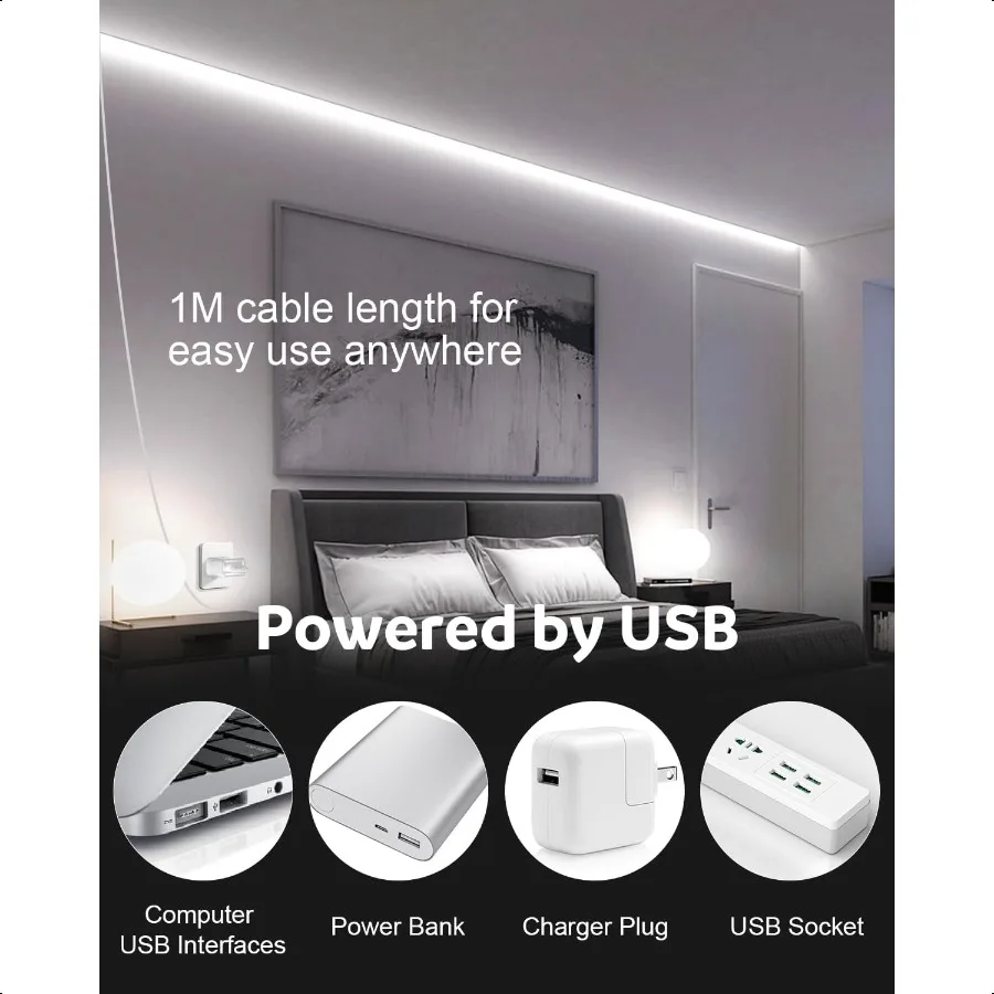 USB Led Light Strip COB Led Strip Lights 5V Daylight Cold White 6000K 3.28FT 320Leds Flexible TV Led Lights USB Powered 1M for USB Led Light Strip COB Led Strip Lights 5V Daylight Cold White 6000K 3.28FT 320Leds Flexible TV Led Lights USB Powered 1M for