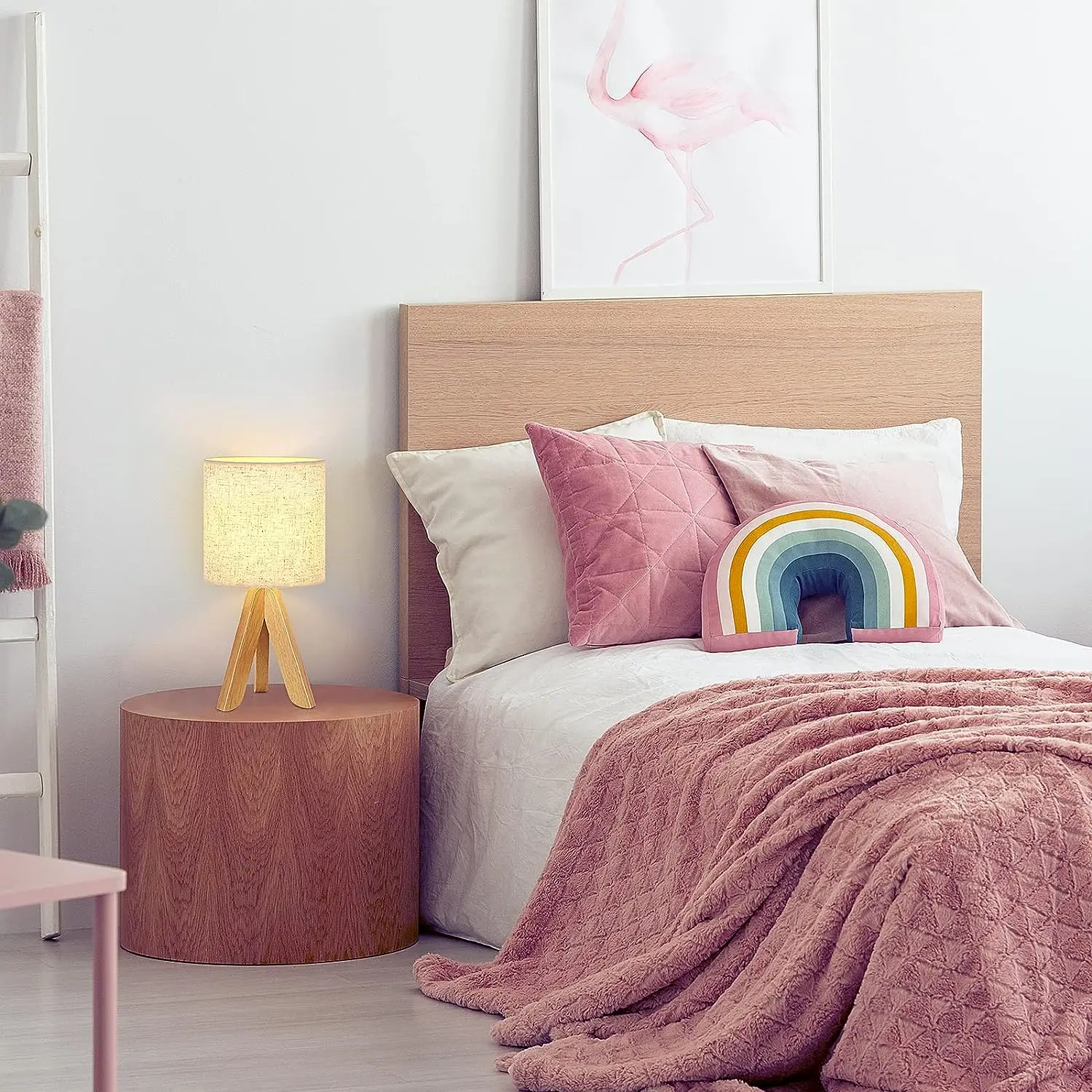 Bedroom Table Lamp Wooden Desk Lamp Bedside Nightstand Lamp Linen Lamp Shade Bedroom Table Lamp Wooden Desk Lamp Bedside Nightstand Lamp Linen Lamp Shade