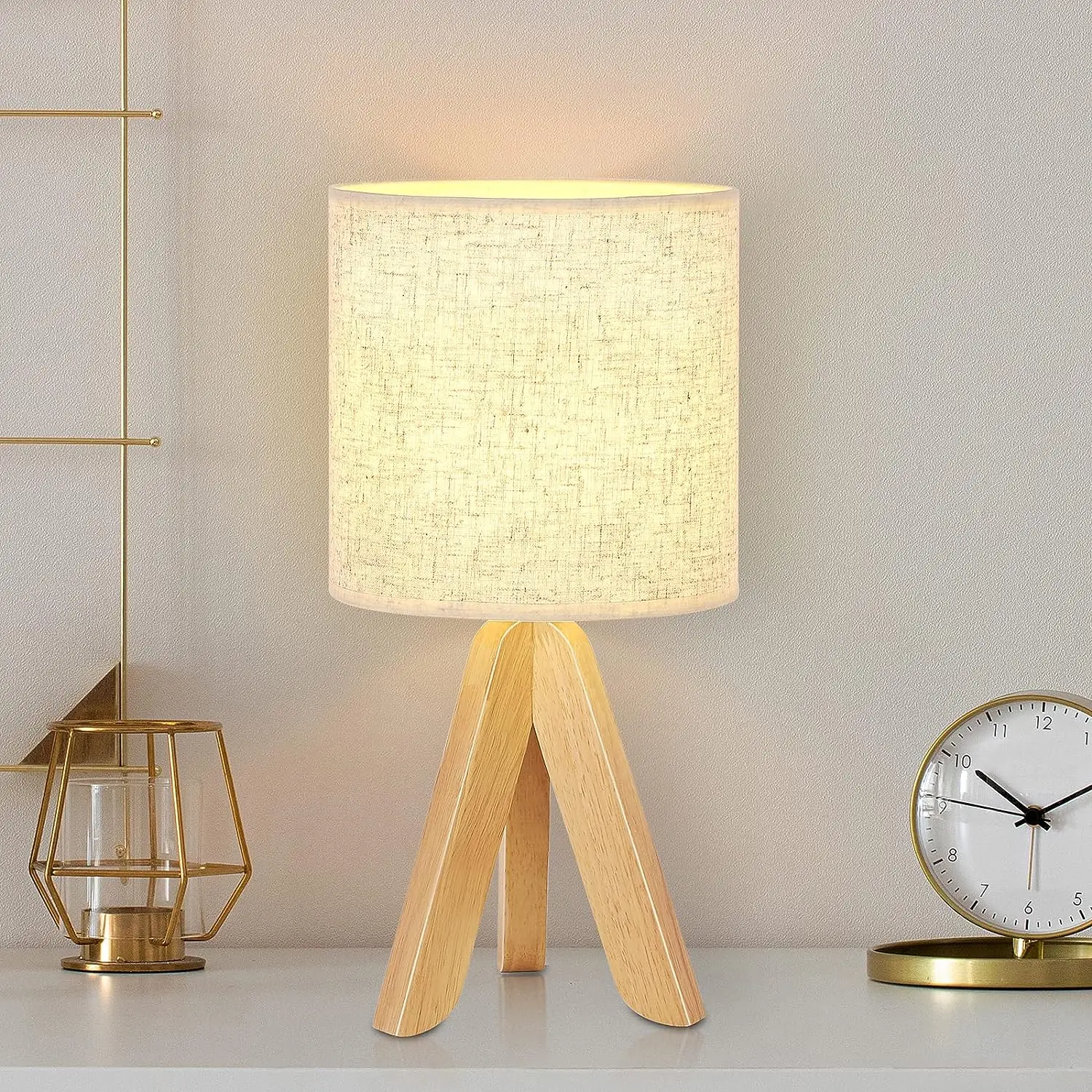 Bedroom Table Lamp Wooden Desk Lamp Bedside Nightstand Lamp Linen Lamp Shade Bedroom Table Lamp Wooden Desk Lamp Bedside Nightstand Lamp Linen Lamp Shade