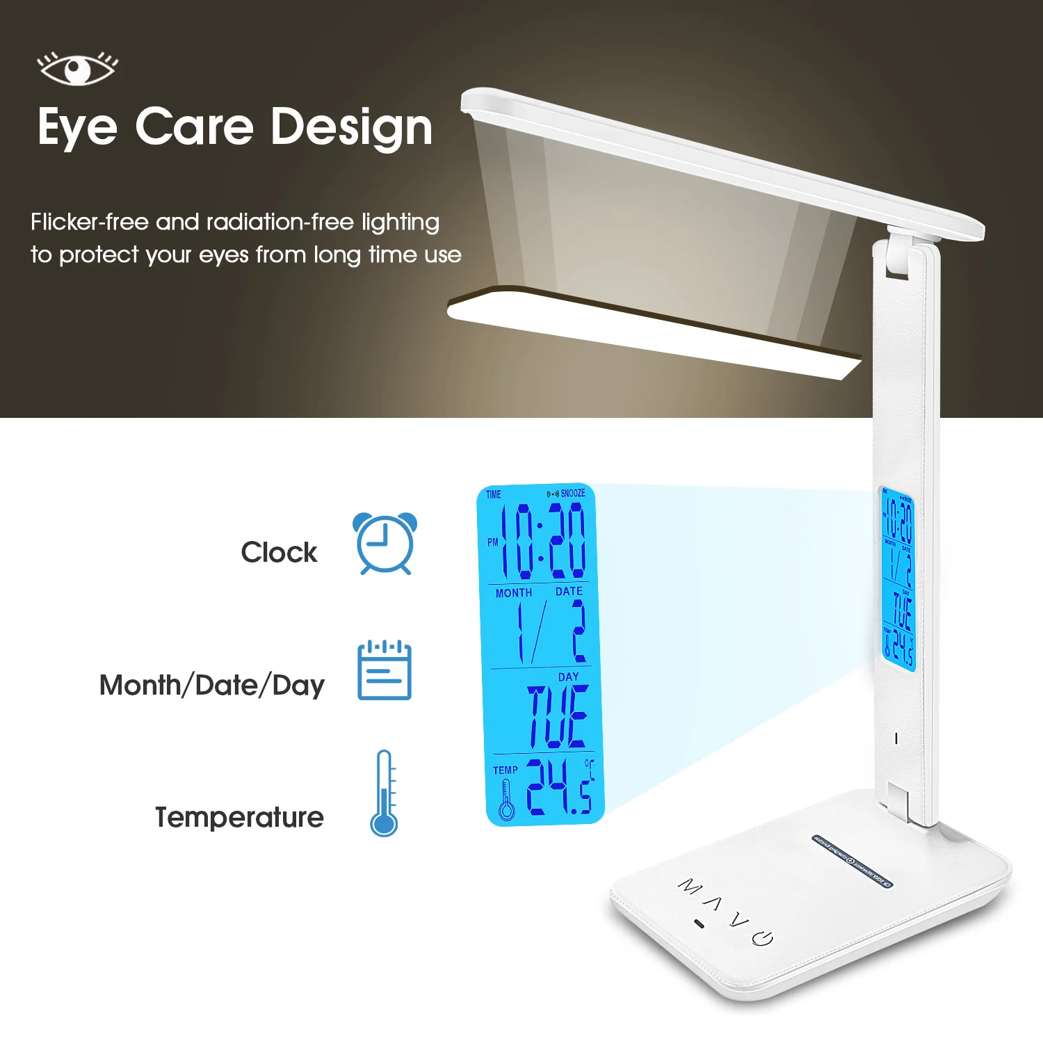 LAOPAO 10W QI Wireless Charging LED Desk Lamp USB Charging Port Sliding Dimmable Auto Timer with Night Light Table Lamp LAOPAO 10W QI Wireless Charging LED Desk Lamp USB Charging Port Sliding Dimmable Auto Timer with Night Light Table Lamp