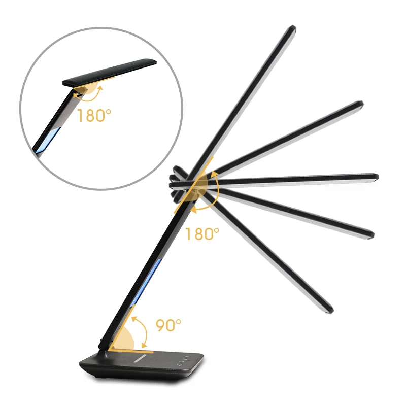 LAOPAO 10W QI Wireless Charging LED Desk Lamp USB Charging Port Sliding Dimmable Auto Timer with Night Light Table Lamp LAOPAO 10W QI Wireless Charging LED Desk Lamp USB Charging Port Sliding Dimmable Auto Timer with Night Light Table Lamp