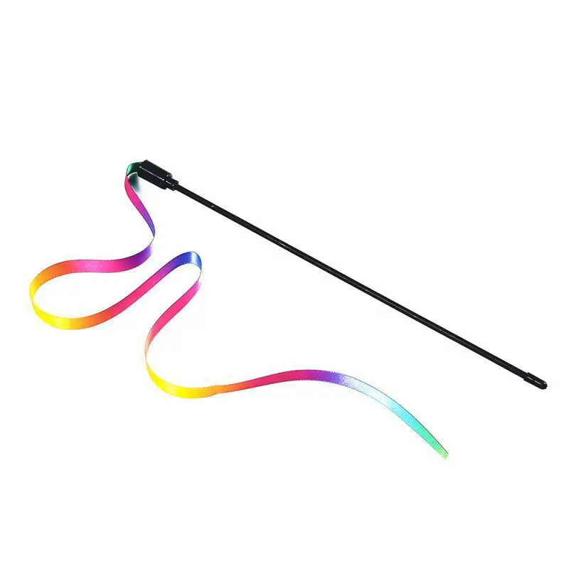 Pet Cat Toys Cute Funny Rainbow Strips Stick Cat Teaser Wand Pet Toys for Cats Interactive Toys Cat Supplies Pet Products Pet Cat Toys Cute Funny Rainbow Strips Stick Cat Teaser Wand Pet Toys for Cats Interactive Toys Cat Supplies Pet Products
