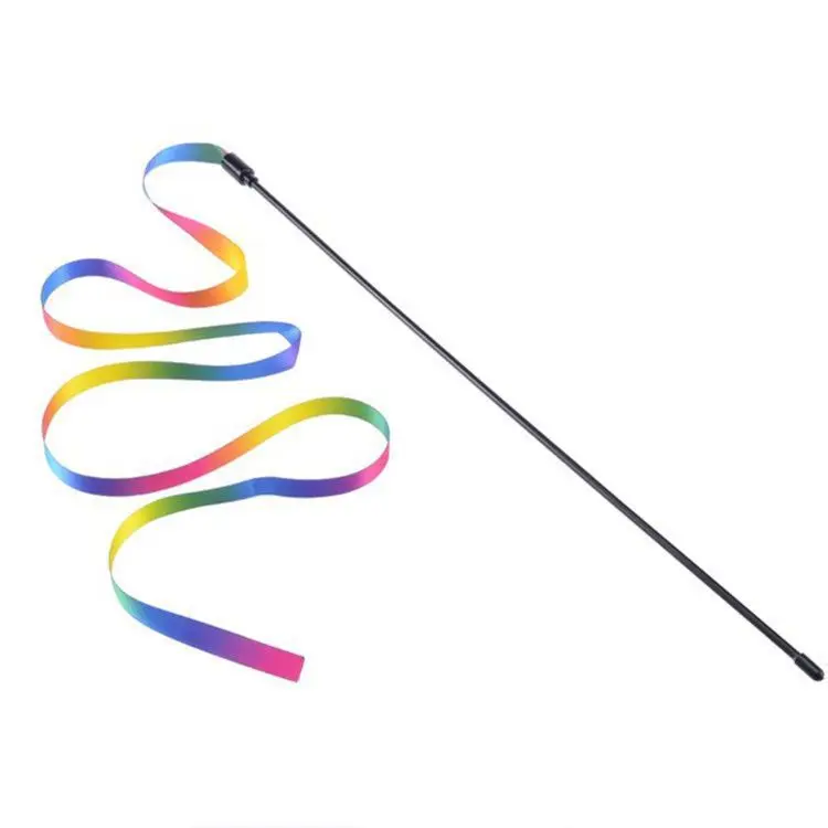 Pet Cat Toys Cute Funny Rainbow Strips Stick Cat Teaser Wand Pet Toys for Cats Interactive Toys Cat Supplies Pet Products Pet Cat Toys Cute Funny Rainbow Strips Stick Cat Teaser Wand Pet Toys for Cats Interactive Toys Cat Supplies Pet Products