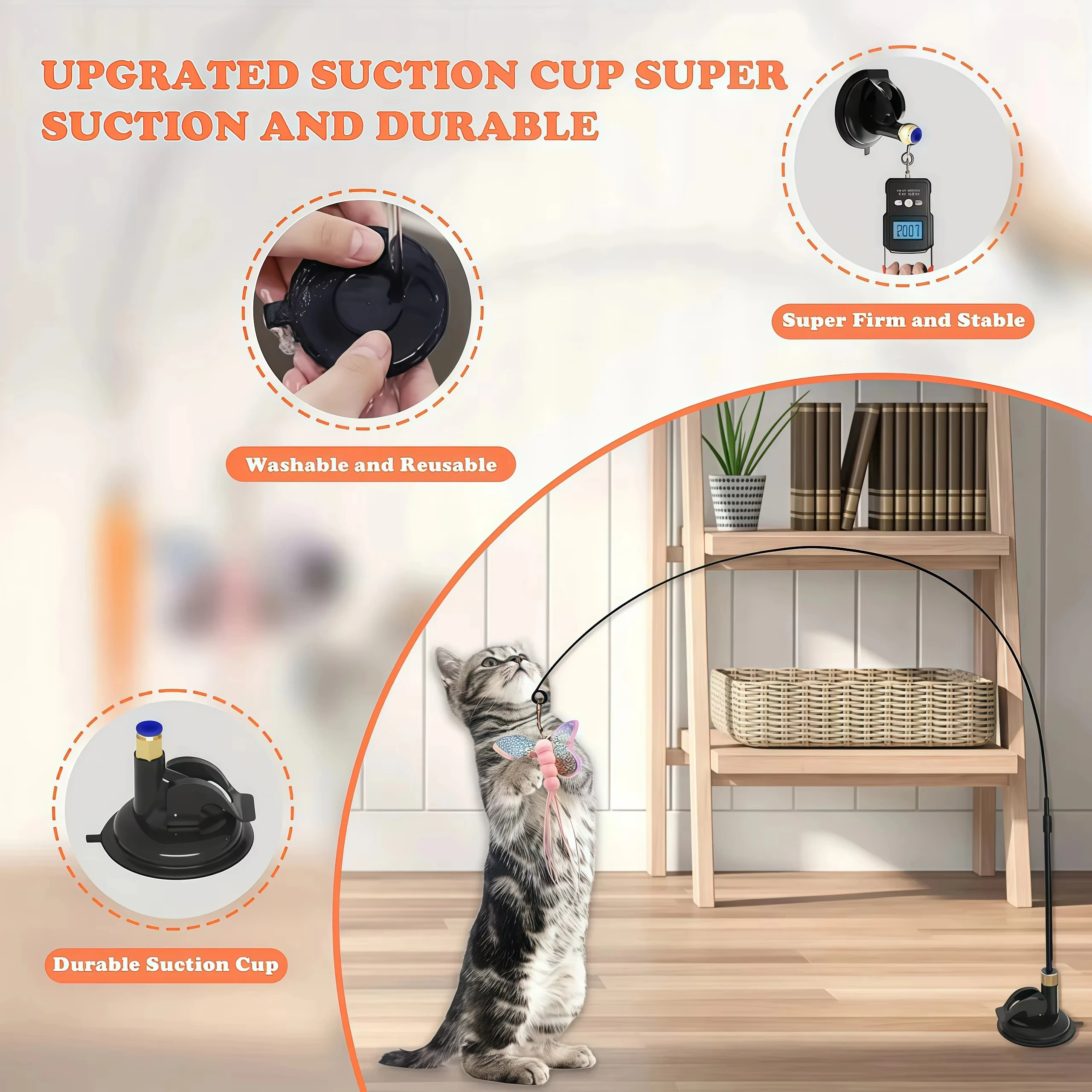 Pet Cat Toys Cute Funny Rainbow Strips Stick Cat Teaser Wand Pet Toys for Cats Interactive Toys Cat Supplies Pet Products Pet Cat Toys Cute Funny Rainbow Strips Stick Cat Teaser Wand Pet Toys for Cats Interactive Toys Cat Supplies Pet Products