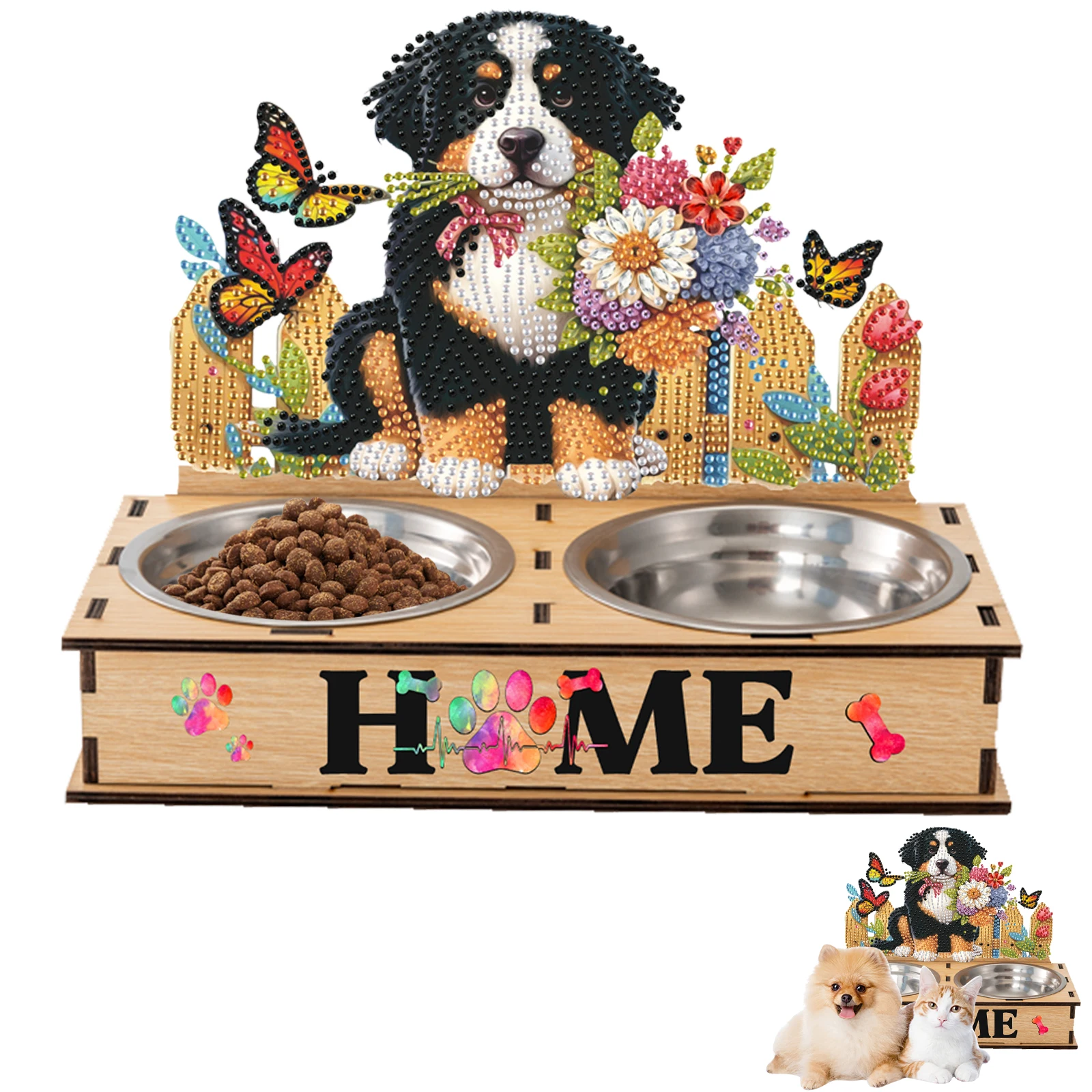 5D DIY Diamond Painting Water Feeder Diamond Painting Pet Feeder Making Kit Rhinestones Stainless Steel Pet Bowl for Cats Dogs 5D DIY Diamond Painting Water Feeder Diamond Painting Pet Feeder Making Kit Rhinestones Stainless Steel Pet Bowl for Cats Dogs
