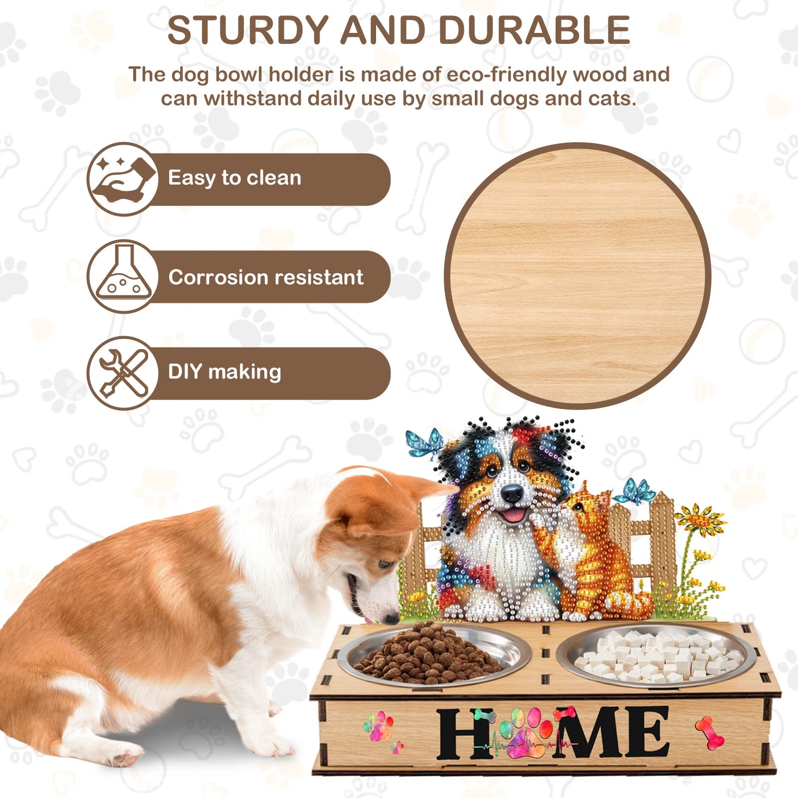 5D DIY Diamond Painting Water Feeder Diamond Painting Pet Feeder Making Kit Rhinestones Stainless Steel Pet Bowl for Cats Dogs 5D DIY Diamond Painting Water Feeder Diamond Painting Pet Feeder Making Kit Rhinestones Stainless Steel Pet Bowl for Cats Dogs