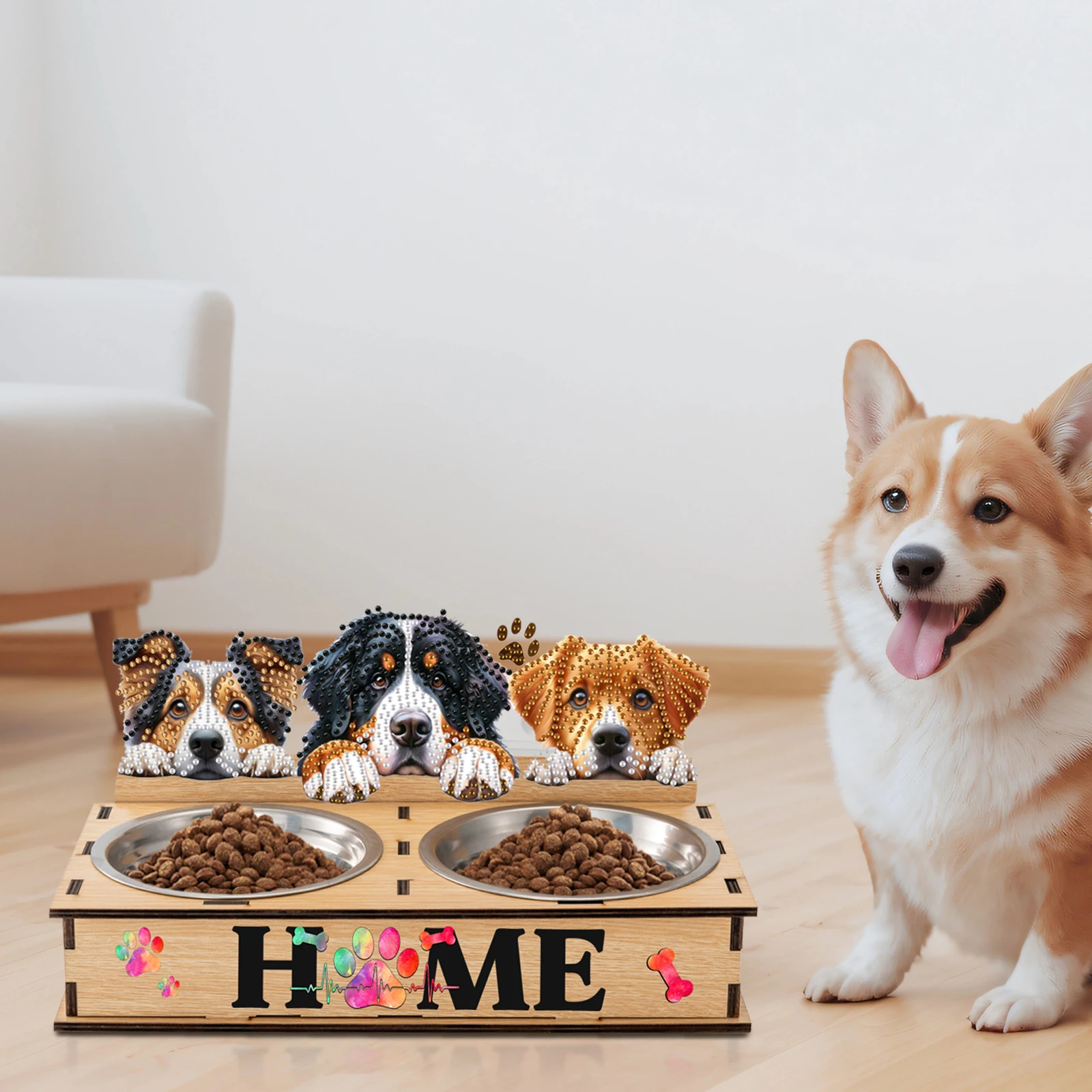 5D DIY Diamond Painting Water Feeder Diamond Painting Pet Feeder Making Kit Rhinestones Stainless Steel Pet Bowl for Cats Dogs 5D DIY Diamond Painting Water Feeder Diamond Painting Pet Feeder Making Kit Rhinestones Stainless Steel Pet Bowl for Cats Dogs