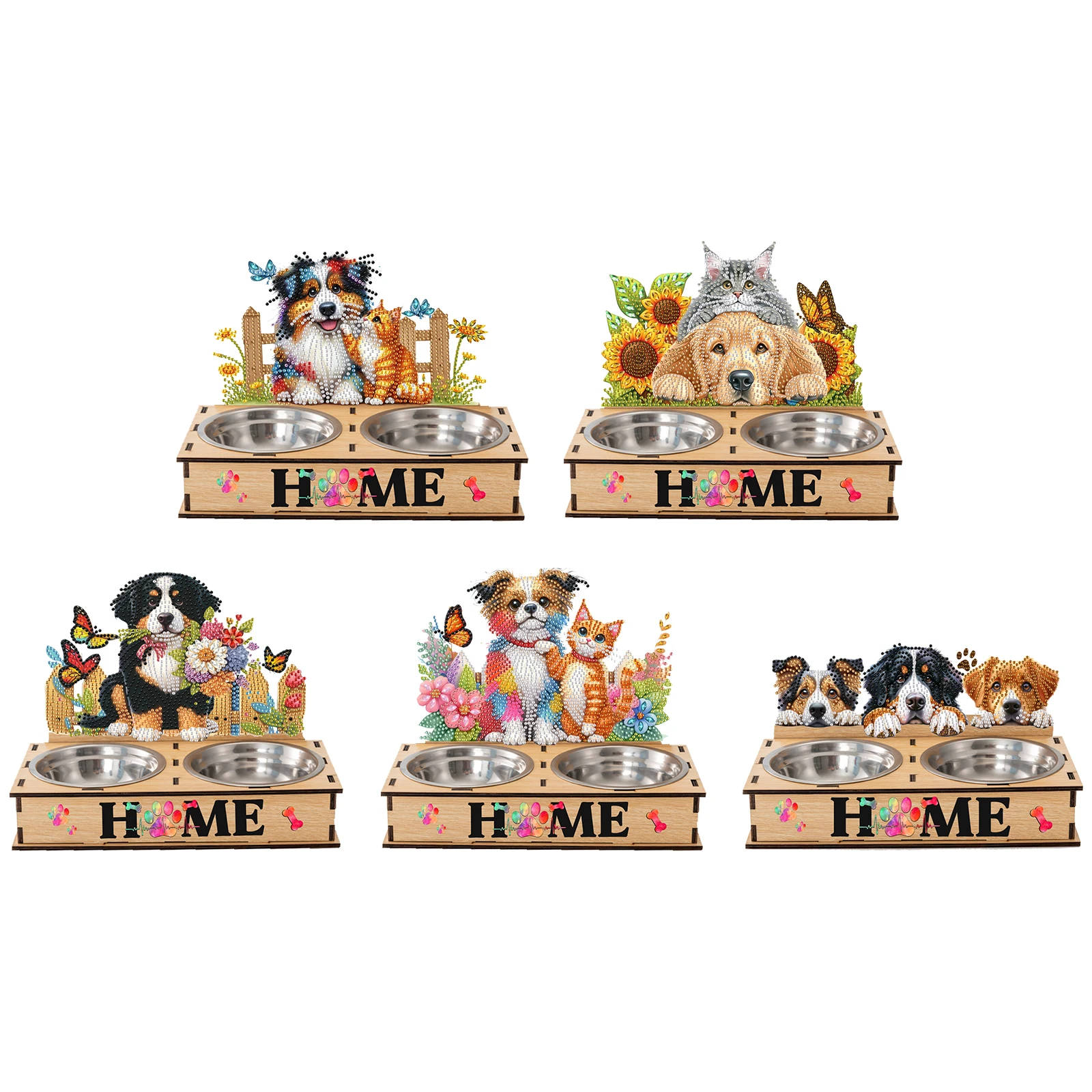5D DIY Diamond Painting Water Feeder Diamond Painting Pet Feeder Making Kit Rhinestones Stainless Steel Pet Bowl for Cats Dogs 5D DIY Diamond Painting Water Feeder Diamond Painting Pet Feeder Making Kit Rhinestones Stainless Steel Pet Bowl for Cats Dogs