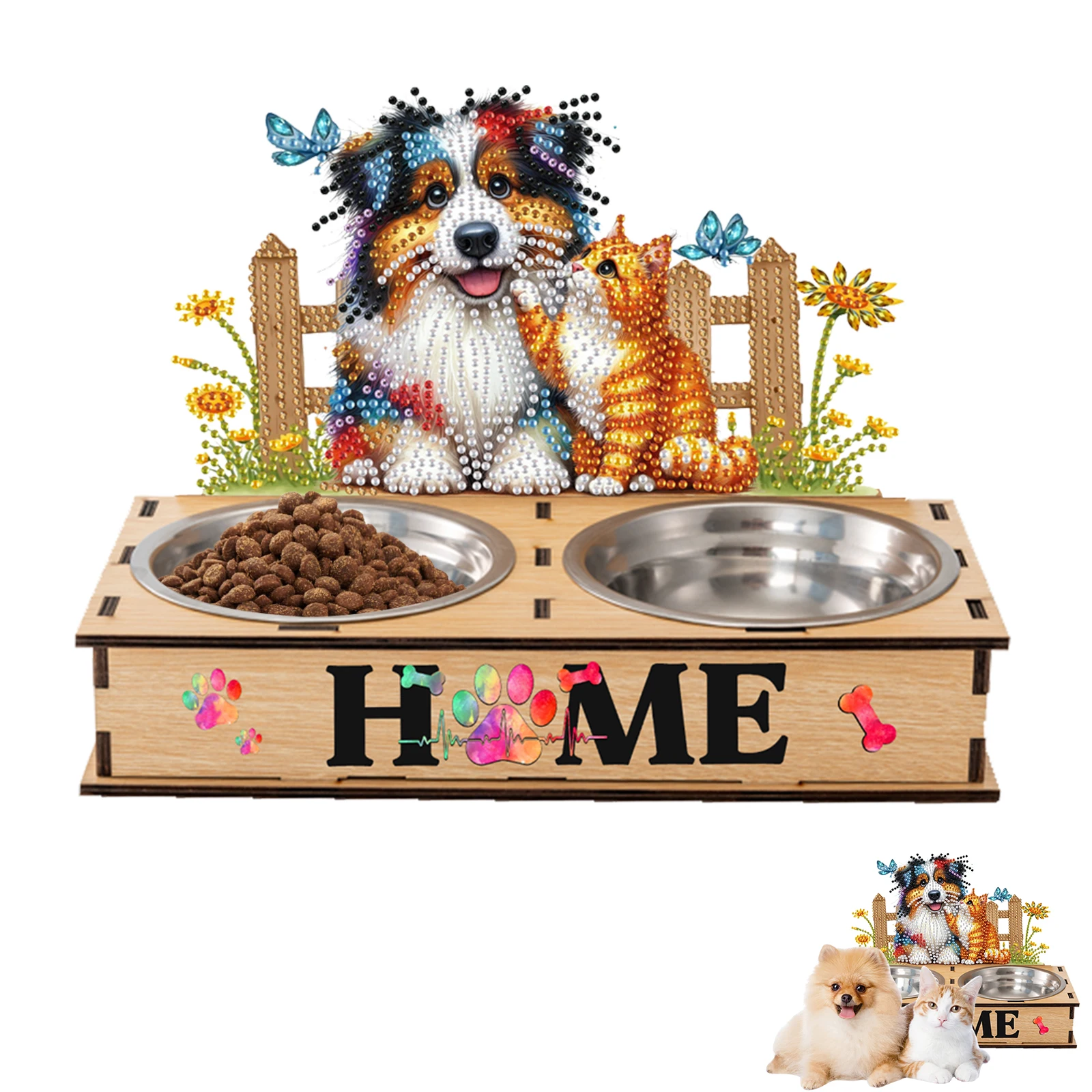5D DIY Diamond Painting Water Feeder Diamond Painting Pet Feeder Making Kit Rhinestones Stainless Steel Pet Bowl for Cats Dogs 5D DIY Diamond Painting Water Feeder Diamond Painting Pet Feeder Making Kit Rhinestones Stainless Steel Pet Bowl for Cats Dogs