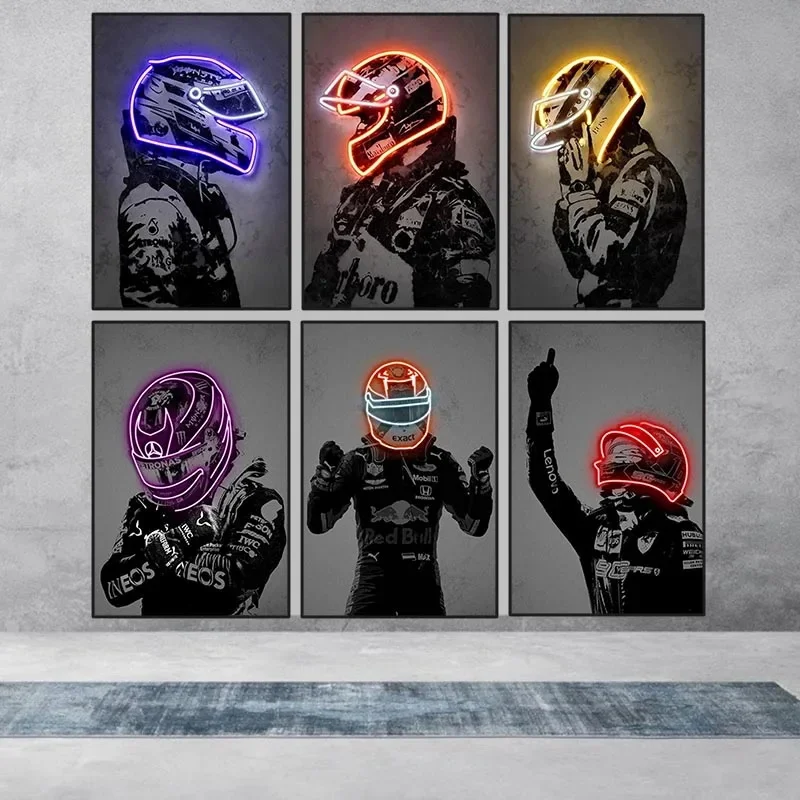 Modern Cool Poster Wall Art Neon Motorcycle Helmet Simple Posters Canvas Prints Painting Home Bedroom Living Room Decor Gift Modern Cool Poster Wall Art Neon Motorcycle Helmet Simple Posters Canvas Prints Painting Home Bedroom Living Room Decor Gift