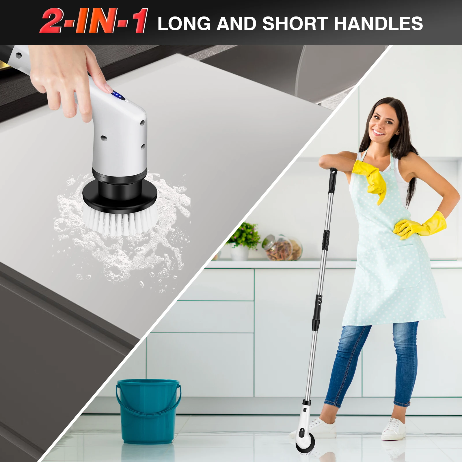 DayPlus Cordless Electric Cleaning Brush 10-in-1 Multifunctional Spin Scrubber Kitchen Bathroom Cleaning Brush Rotary Cleaner DayPlus Cordless Electric Cleaning Brush 10-in-1 Multifunctional Spin Scrubber Kitchen Bathroom Cleaning Brush Rotary Cleaner