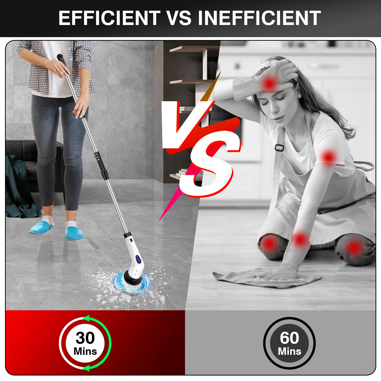 DayPlus Cordless Electric Cleaning Brush 10-in-1 Multifunctional Spin Scrubber Kitchen Bathroom Cleaning Brush Rotary Cleaner DayPlus Cordless Electric Cleaning Brush 10-in-1 Multifunctional Spin Scrubber Kitchen Bathroom Cleaning Brush Rotary Cleaner