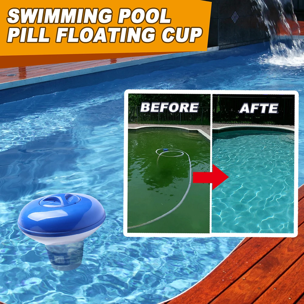 Swimming Pool Storage Holder Chlorine Tablet Automatic Dispenser Spa Pool Cleaner Swimming Pool Cleaning Pill Disinfecting Box Swimming Pool Storage Holder Chlorine Tablet Automatic Dispenser Spa Pool Cleaner Swimming Pool Cleaning Pill Disinfecting Box