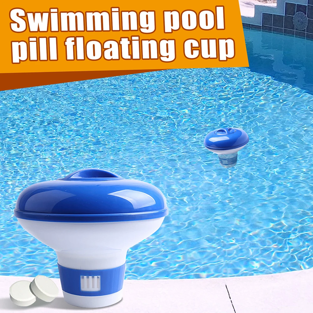 Swimming Pool Storage Holder Chlorine Tablet Automatic Dispenser Spa Pool Cleaner Swimming Pool Cleaning Pill Disinfecting Box Swimming Pool Storage Holder Chlorine Tablet Automatic Dispenser Spa Pool Cleaner Swimming Pool Cleaning Pill Disinfecting Box