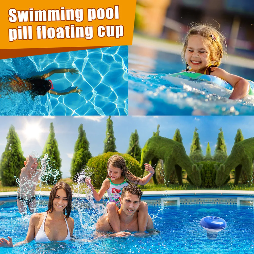 Swimming Pool Storage Holder Chlorine Tablet Automatic Dispenser Spa Pool Cleaner Swimming Pool Cleaning Pill Disinfecting Box Swimming Pool Storage Holder Chlorine Tablet Automatic Dispenser Spa Pool Cleaner Swimming Pool Cleaning Pill Disinfecting Box