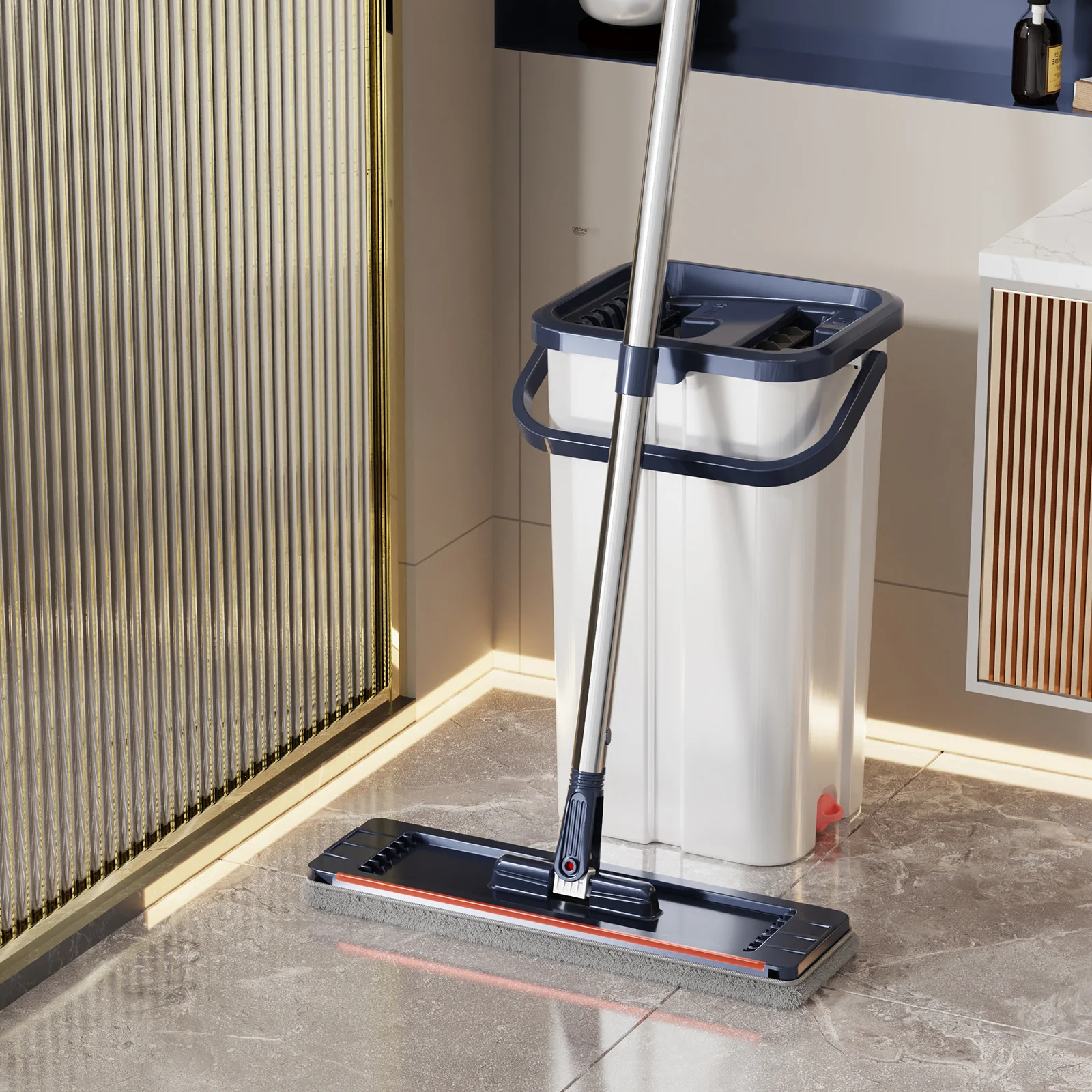 Floor washing mop,, Mop Buckets Separate Clean and Dirty Water,with Bucket Hand Free Lazy Cleaning Mop House Cleaning Floor washing mop,, Mop Buckets Separate Clean and Dirty Water,with Bucket Hand Free Lazy Cleaning Mop House Cleaning
