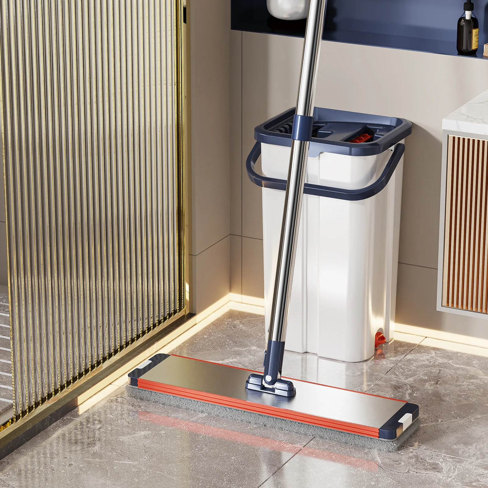 Floor washing mop,, Mop Buckets Separate Clean and Dirty Water,with Bucket Hand Free Lazy Cleaning Mop House Cleaning Floor washing mop,, Mop Buckets Separate Clean and Dirty Water,with Bucket Hand Free Lazy Cleaning Mop House Cleaning