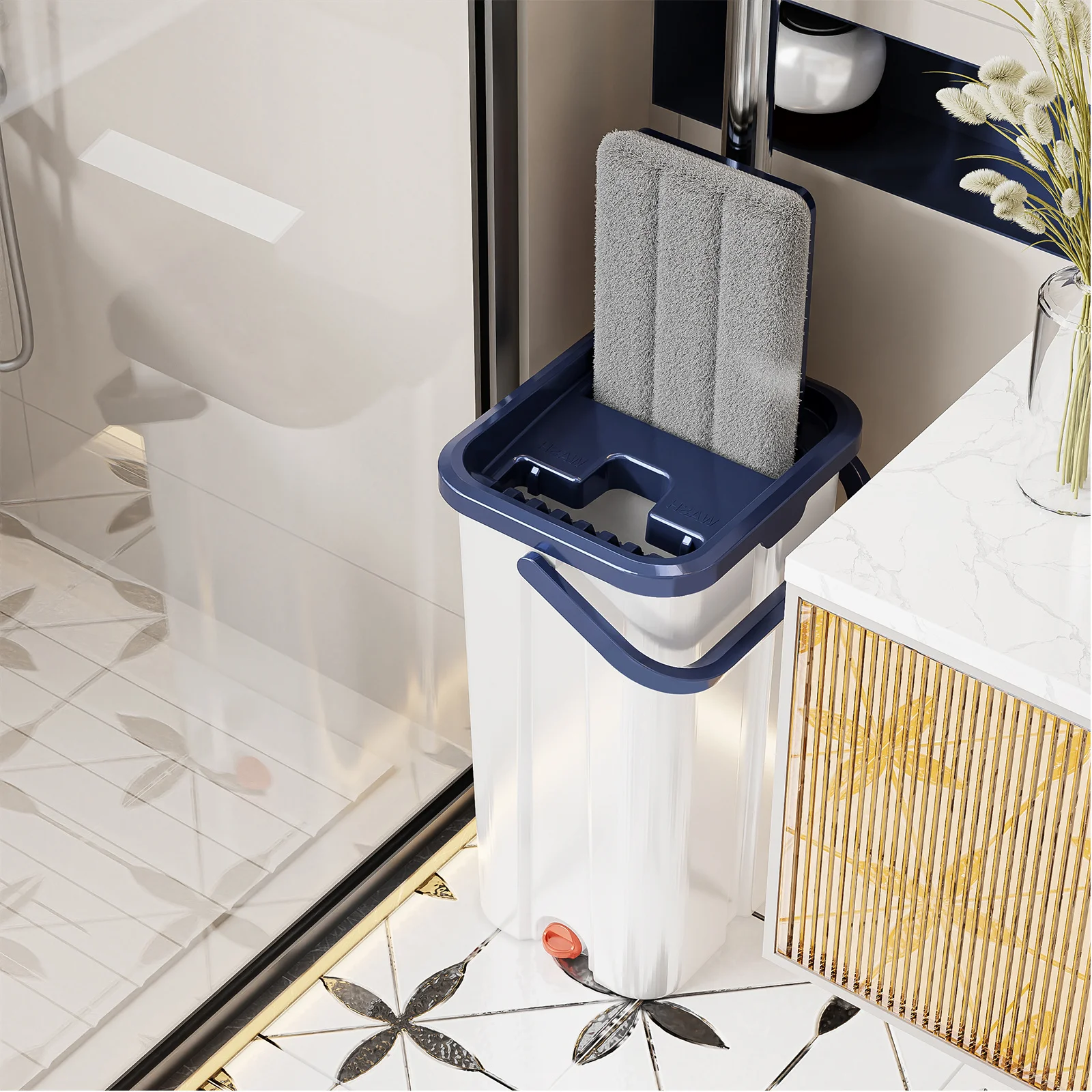 Floor washing mop,, Mop Buckets Separate Clean and Dirty Water,with Bucket Hand Free Lazy Cleaning Mop House Cleaning Floor washing mop,, Mop Buckets Separate Clean and Dirty Water,with Bucket Hand Free Lazy Cleaning Mop House Cleaning