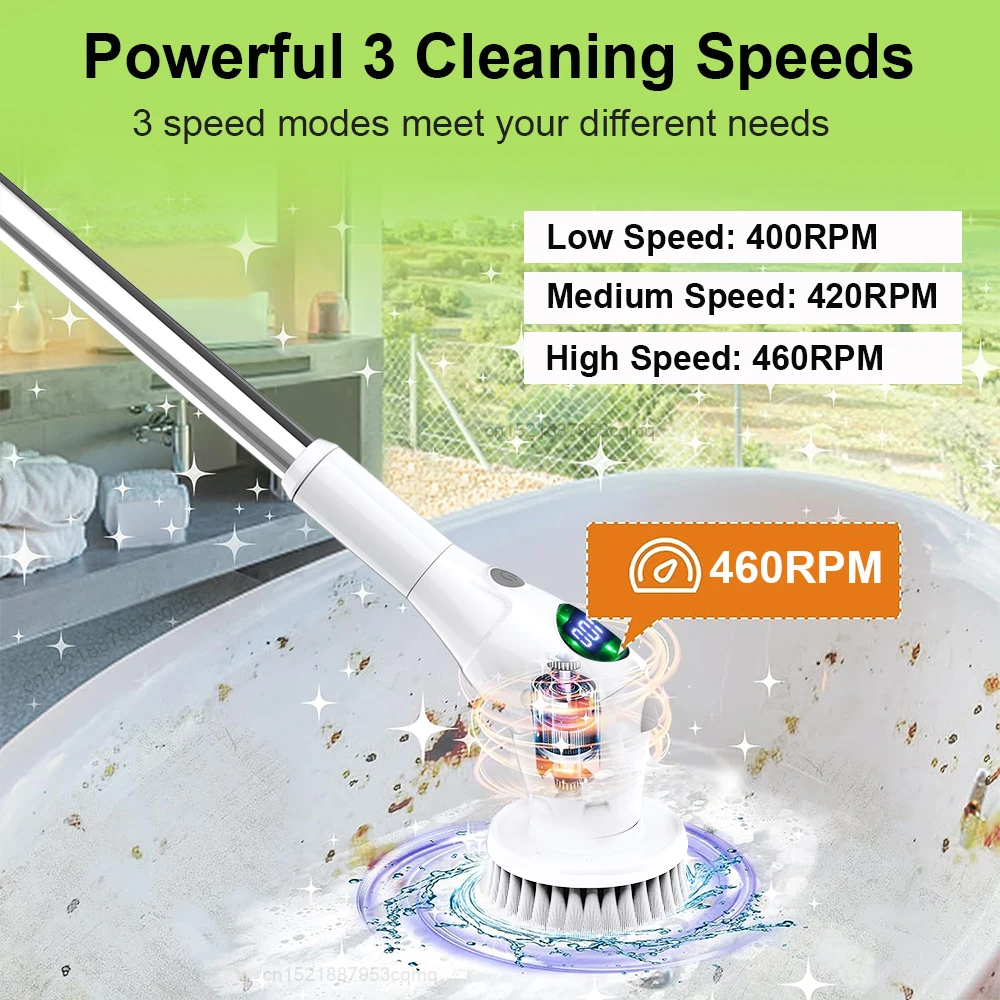Electric Cleaning Brush 8 in 1 Multifunctional Household Wireless Rotatable Cleaning Brush For Bathroom Kitchen Windows Toilet Electric Cleaning Brush 8 in 1 Multifunctional Household Wireless Rotatable Cleaning Brush For Bathroom Kitchen Windows Toilet