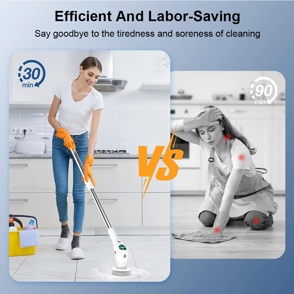 Electric Cleaning Brush 8 in 1 Multifunctional Household Wireless Rotatable Cleaning Brush For Bathroom Kitchen Windows Toilet Electric Cleaning Brush 8 in 1 Multifunctional Household Wireless Rotatable Cleaning Brush For Bathroom Kitchen Windows Toilet