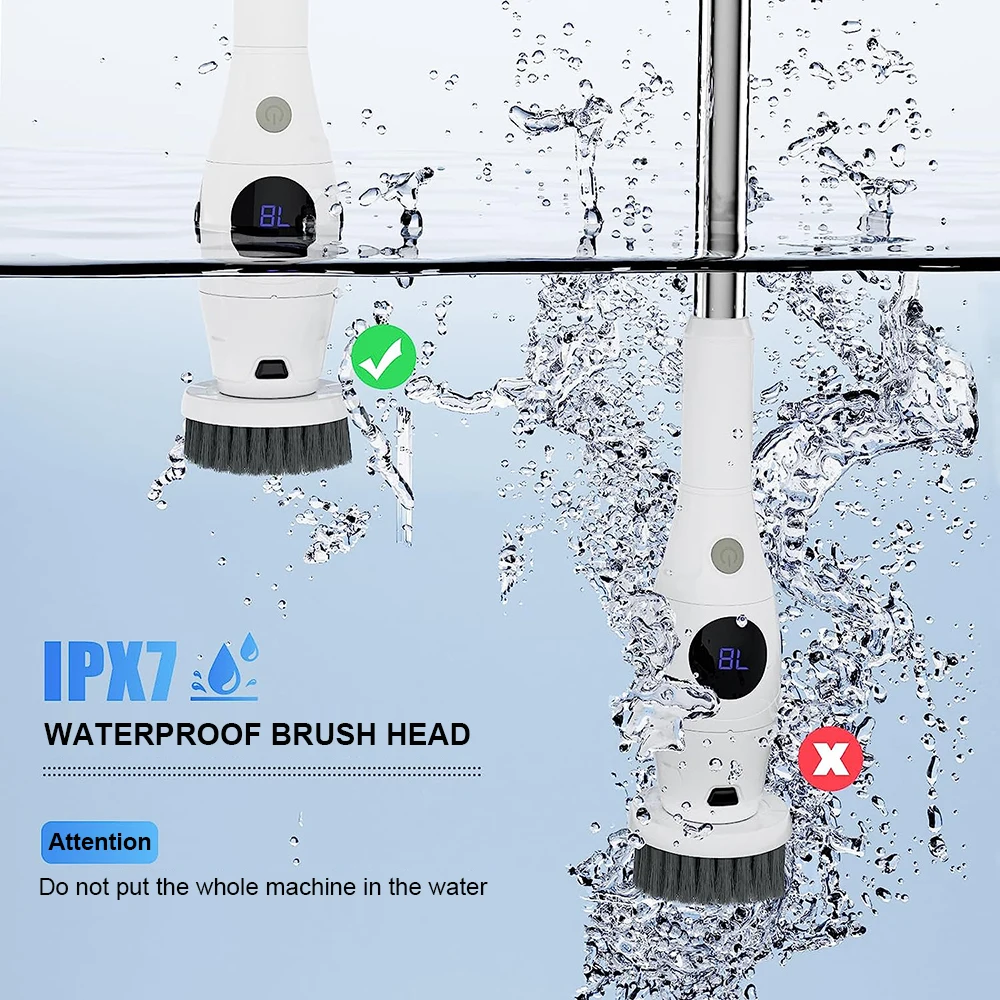 Electric Cleaning Brush 8 in 1 Multifunctional Household Wireless Rotatable Cleaning Brush For Bathroom Kitchen Windows Toilet Electric Cleaning Brush 8 in 1 Multifunctional Household Wireless Rotatable Cleaning Brush For Bathroom Kitchen Windows Toilet